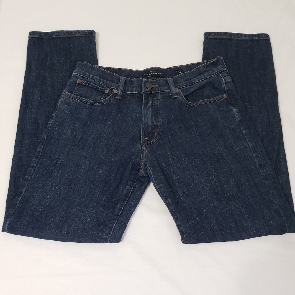 Lucky Brand Denim Jeans 221 Straight Men's 32x32 Dark Blue